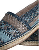 Blaugraue Espadrilles aus hochwertigem Büffelleder von Dolce & Gabbana